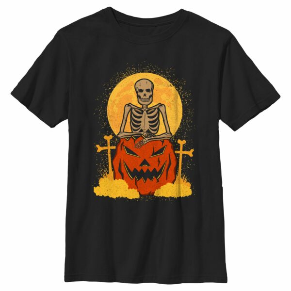 Boy’s Lost Gods Halloween Skeleton and Jack-O’-Lantern T-Shirt