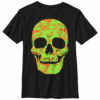 Boy’s Lost Gods Halloween Skull Bats in Flight Face T-Shirt