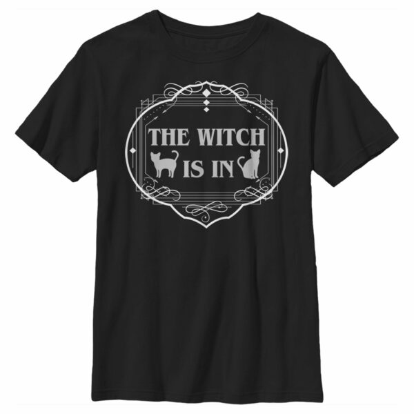 Boy’s Lost Gods Halloween The Witch Is In Cats T-Shirt