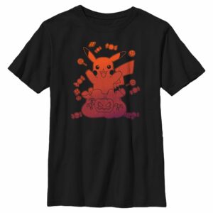 Boy’s Pokemon Halloween Pikachu Bag of Candy T-Shirt