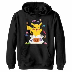 Boy’s Pokemon Halloween Pikachu Candy Bag Pull Over Hoodie