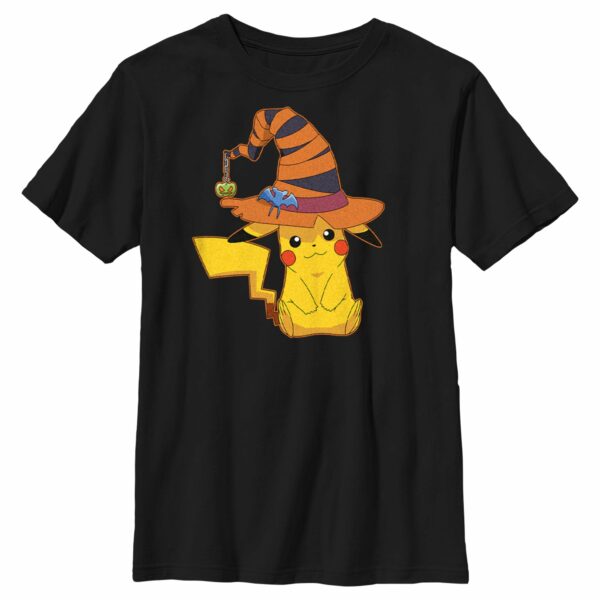 Boy’s Pokemon Halloween Pikachu Witch Hat T-Shirt