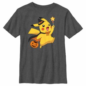 Boy’s Pokemon Halloween Pikachu Wizard Costume T-Shirt