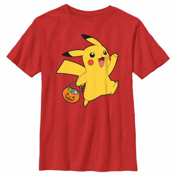 Boy’s Pokemon Halloween Trick-or-Treating Pikachu T-Shirt