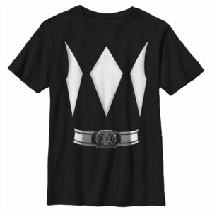 Boy’s Power Rangers Black Ranger Costume Tee T-Shirt