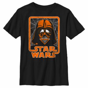 Boy’s Star Wars Halloween Darth Vader Spider Webs Logo T-Shirt