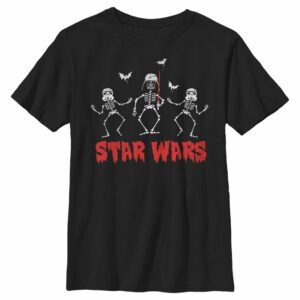 Boy’s Star Wars Halloween Vader Skeletons T-Shirt