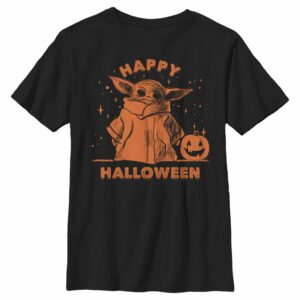 Boy’s Star Wars The Mandalorian Grogu Trick or Treat T-Shirt