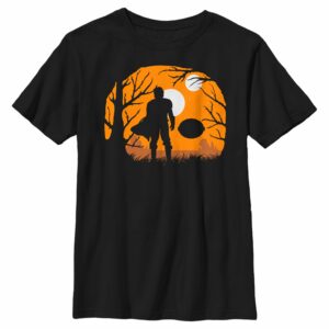 Boy’s Star Wars The Mandalorian Halloween Din Djarin Haunting Galaxy T-Shirt