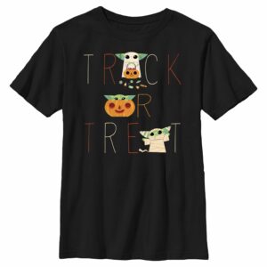 Boy’s Star Wars The Mandalorian Halloween Grogu Trick or Treat T-Shirt