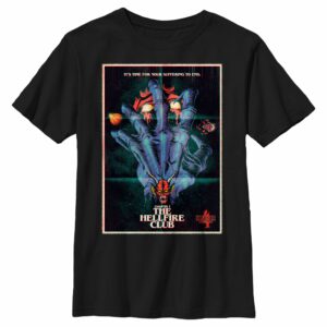 Boy’s Stranger Things Retro Hellfire Club Poster T-Shirt