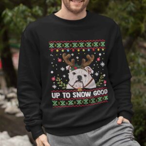 Bulldog Up To Snow Good Christmas Sweater