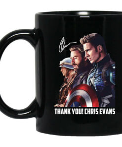 Captain America Thank You Chris Evans Signature Mug Shirt Sweatshirt Long Sleeve Hoodie Tank Mug 1