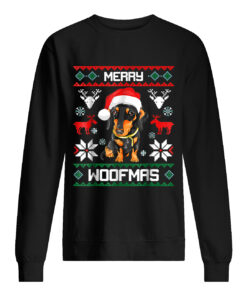 Dachshund Merry Woofmas Sweatshirt 1