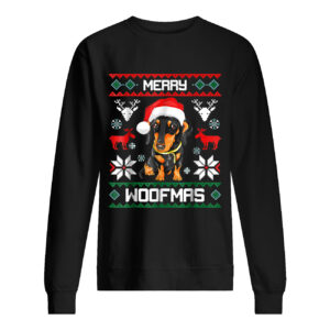 Dachshund Merry Woofmas Sweatshirt 1