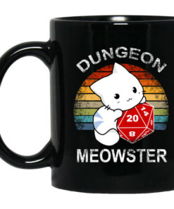Dungeon Meowster Retro Vintage Funny Cat Mug Shirt Sweatshirt Long Sleeve Hoodie Tank Mug 1