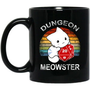 Dungeon Meowster Retro Vintage Funny Cat Mug Shirt Sweatshirt Long Sleeve Hoodie Tank Mug 1