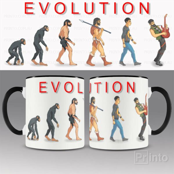 Evolution of Guitarist mug