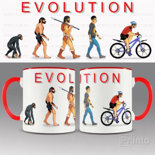 Evolution of cyclist mug