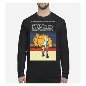 Garfield Neon Genesis Evangelion The End Of Garfieldgelion Long Sleeve