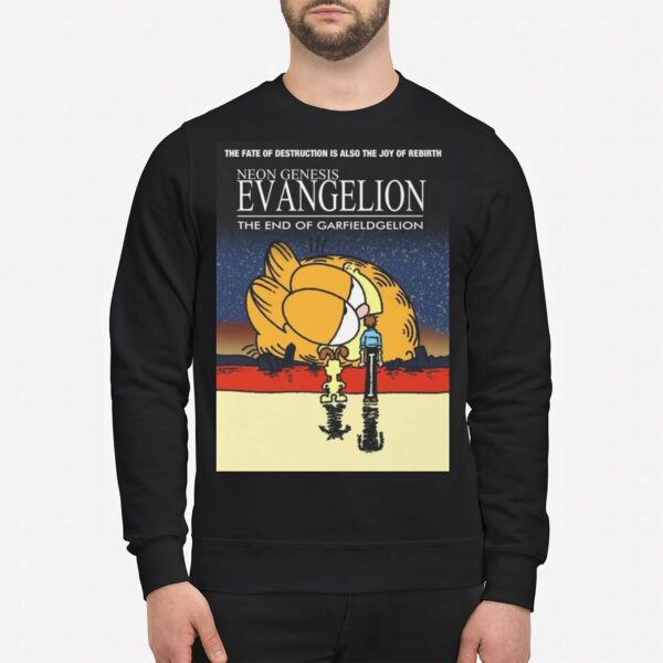 Garfield Neon Genesis Evangelion The End Of Garfieldgelion Sweatshirt