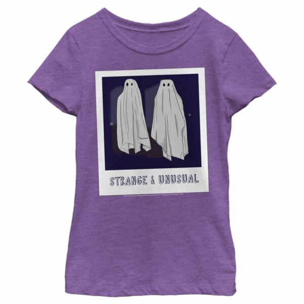 Girl’s Beetlejuice Halloween Strange and Unusual Ghost Photo T-Shirt