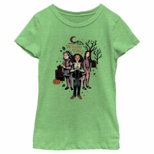 Girl’s Hocus Pocus 2 Witchy Vibes Portrait T-Shirt