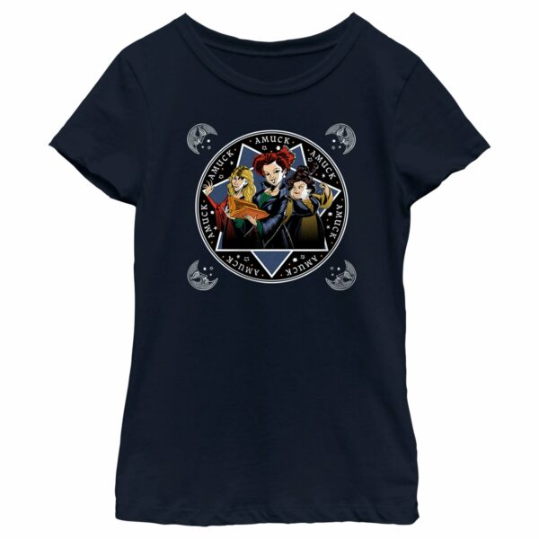 Girl’s Hocus Pocus Amuck Witch Circle T-Shirt