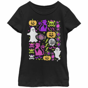 Girl’s Lost Gods Halloween Ghostly Bows T-Shirt