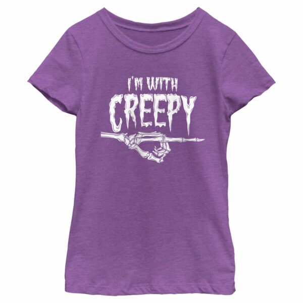 Girl’s Lost Gods Halloween I’m With Creepy T-Shirt