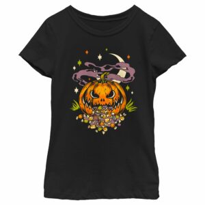 Girl’s Lost Gods Halloween Jack-O’-Lantern Candy T-Shirt