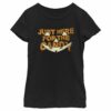 Girl’s Lost Gods Halloween Just Here for the Candy Jack-O’-Lantern T-Shirt