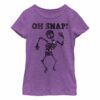 Girl’s Lost Gods Halloween Oh Snap Skeleton T-Shirt