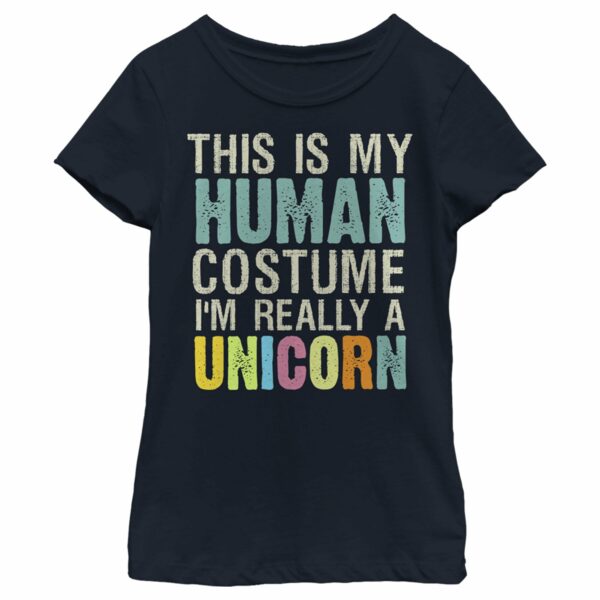 Girl’s Lost Gods Unicorn in Human Costume T-Shirt