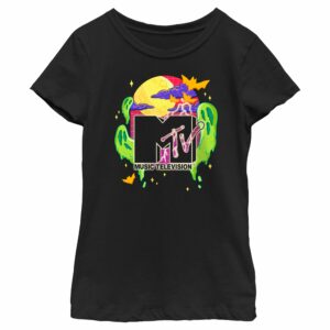 Girl’s MTV Colorful Halloween Logo T-Shirt