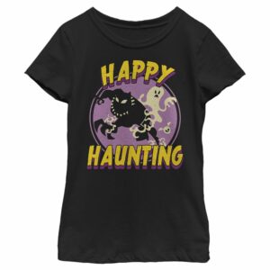 Girl’s Marvel Black Panther Happy Haunting T-Shirt