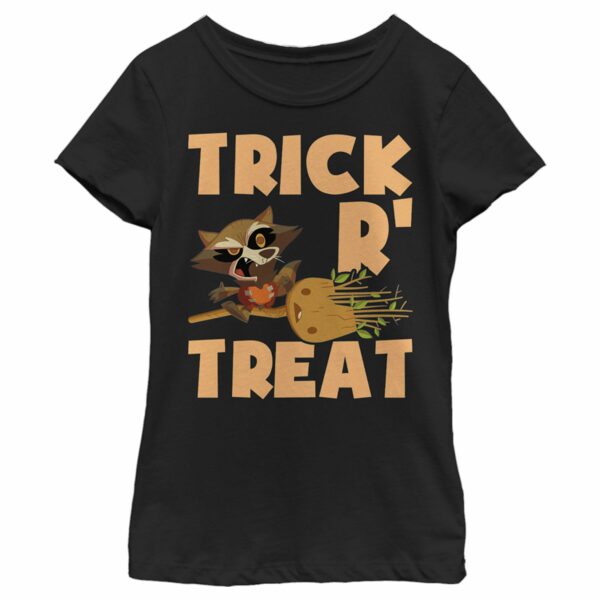 Girl’s Marvel Guardians of the Galaxy Rocket and Groot Trick R’ Treat T-Shirt