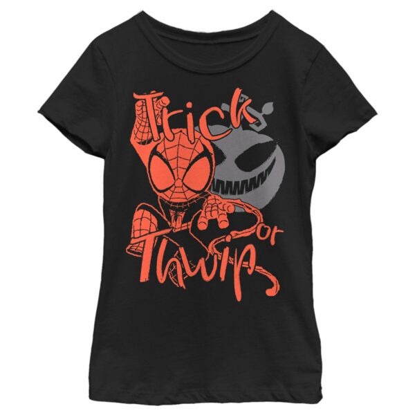 Girl’s Marvel Halloween Spider-Man Trick Or Thwip T-Shirt