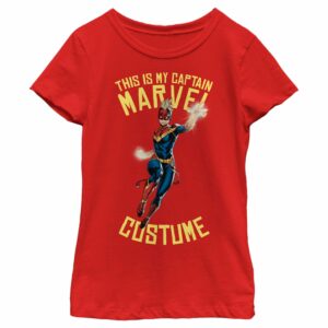 Girl’s Marvel Halloween This is my Captain Marvel Costume T-Shirt