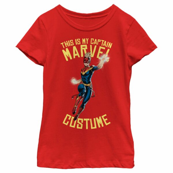 Girl’s Marvel Halloween This is my Captain Marvel Costume T-Shirt