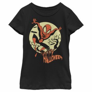 Girl’s Marvel Spider-Man Happy Halloween T-Shirt