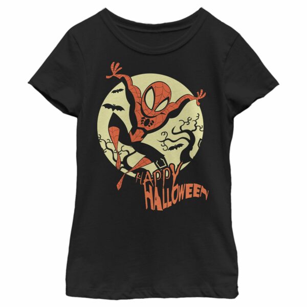 Girl’s Marvel Spider-Man Happy Halloween T-Shirt