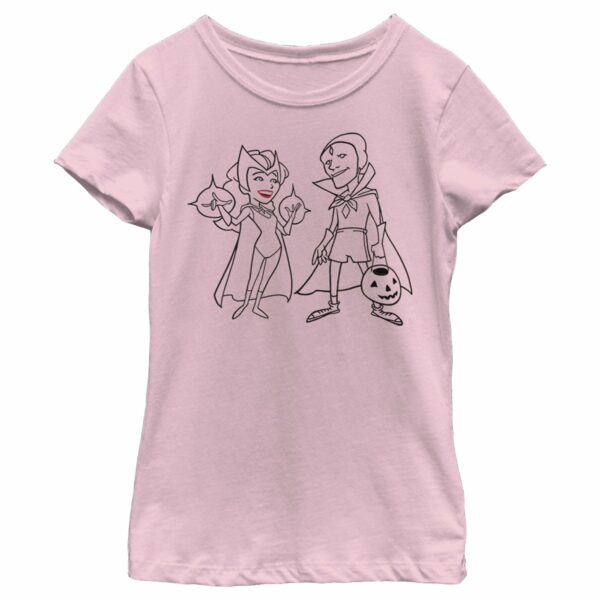 Girl’s Marvel WandaVision Outline Sketch T-Shirt