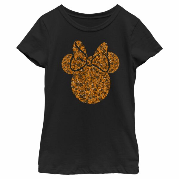 Girl’s Mickey & Friends Halloween Disney Minnie Mouse Silhouette Filled T-Shirt