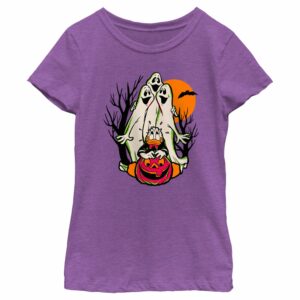 Girl’s Mickey & Friends Halloween Donald Duck Ghosts T-Shirt