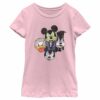 Girl’s Mickey & Friends Halloween Group Faces T-Shirt