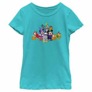 Girl’s Mickey & Friends Halloween Group Shot T-Shirt