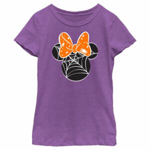 Girl’s Mickey & Friends Mickey and Friends Minnie Web Silhouette T-Shirt