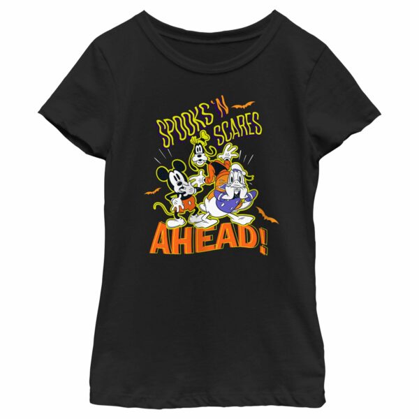 Girl’s Mickey & Friends Spooks and Scares Ahead T-Shirt