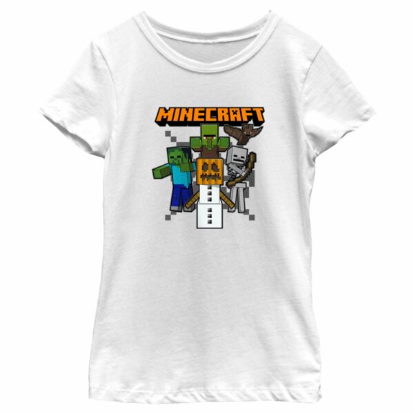 Girl’s Minecraft Halloween Creeper and Mobs T-Shirt